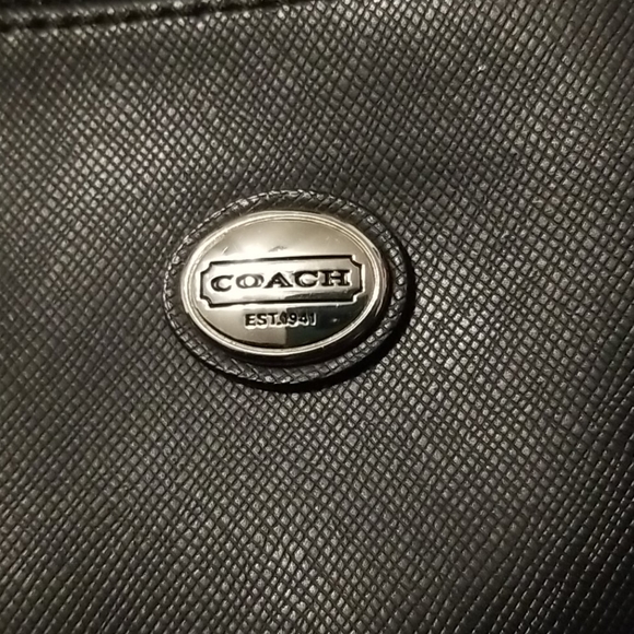 Authentic Black Leather Coach handbag - Picture 2 of 8